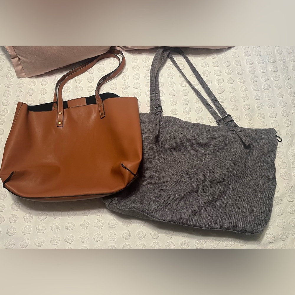 Two lulu dharma tote or shoulder bags